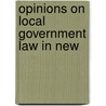 Opinions On Local Government Law In New door Thomas Frederic Martin