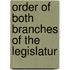 Order Of Both Branches Of The Legislatur