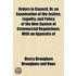 Orders In Council, Or, An Examination Of