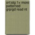 Ort:stg 1+ More Patterned Grp/gd Read Nt