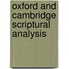 Oxford And Cambridge Scriptural Analysis door Oxford And Cambridge Analysis