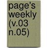 Page's Weekly (V.03 N.05) door Onbekend