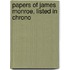 Papers Of James Monroe, Listed In Chrono