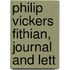 Philip Vickers Fithian, Journal And Lett