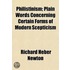 Philistinism; Plain Words Concerning Cer