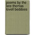 Poems By The Late Thomas Lovell Beddoes