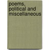 Poems, Political And Miscellaneous door Hardinge Giffard