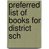Preferred List Of Books For District Sch door Michigan. Dept Instruction
