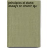 Principles At Stake; Essays On Church Qu door George Henry Sumner