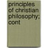 Principles Of Christian Philosophy; Cont