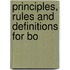 Principles, Rules And Definitions For Bo