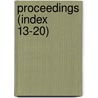 Proceedings (Index 13-20) door The American Society of Civil Engineers