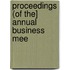 Proceedings (Of The] Annual Business Mee