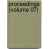 Proceedings (Volume 07) door Academy Of Political Science