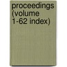 Proceedings (Volume 1-62 Index) door Philosophical Society of Liverpool