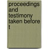 Proceedings And Testimony Taken Before T by New York Legislature Elections