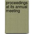 Proceedings At Its Annual Meeting