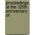 Proceedings At The 125th Anniversary Of