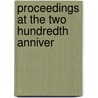 Proceedings At The Two Hundredth Anniver door Hartford Second Church of Christ