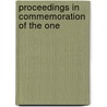 Proceedings In Commemoration Of The One door Williamstown First Congregationa Church