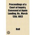 Proceedings Of A Court Of Inquiry, Conve