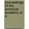 Proceedings Of The American Academy Of A door American Academy of Arts Sciences