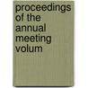 Proceedings Of The Annual Meeting  Volum door Wisconsin Association