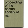 Proceedings Of The Boston Society Of Nat door Unknown Author