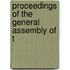 Proceedings Of The General Assembly Of T