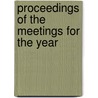 Proceedings Of The Meetings For The Year by International Husbandry
