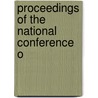 Proceedings Of The National Conference O door American Political Science Service