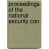 Proceedings Of The National Security Con by National Security Congress