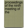 Proceedings Of The Ninth Meeting Of The door General Books