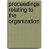 Proceedings Relating To The Organization door General Theological Seminary