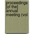 Proceedings [Of The] Annual Meeting (Vol