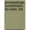 Proceedings, Constitution, By-Laws, List door Association Of Practical Catalog]