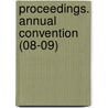 Proceedings. Annual Convention (08-09) by American Hospital Delegates