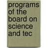 Programs Of The Board On Science And Tec door National Research Council Relations
