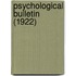 Psychological Bulletin (1922)