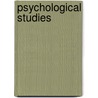 Psychological Studies door Watt