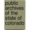 Public Archives Of The State Of Colorado door Paxson