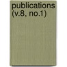 Publications (V.8, No.1) by Pennsylvania. Section