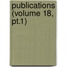 Publications (Volume 18, Pt.1) door University of Observatory