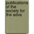 Publications Of The Society For The Adva
