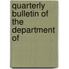 Quarterly Bulletin Of The Department Of door Florida. Dept. Of Agriculture