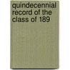 Quindecennial Record Of The Class Of 189 door Yale University Sheffield 1897