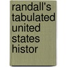Randall's Tabulated United States Histor door (Don W.] (From Old Catalog] Randall