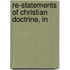 Re-Statements Of Christian Doctrine, In
