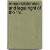 Reasonableness And Legal Right Of The "M door Samuel S. Wyer