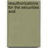 Reauthorizations For The Securities And door States Congress Senate United States Congress Senate